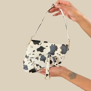 Small cow print purse